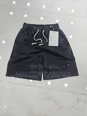 Premium Quality Black Washed Shorts / Men and Women Casual Wears