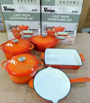 Vmigo Cast Iron 8pcs Cookware Set