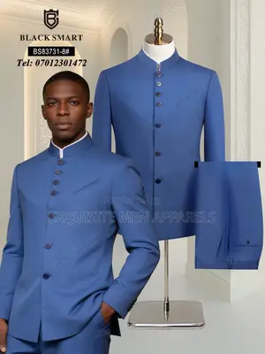 Quality Pinstripes Blacksmart Safari Men’s Suitnla