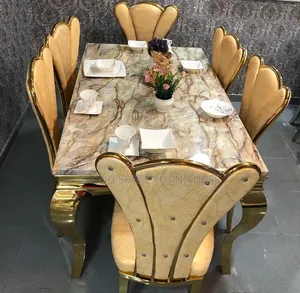 High Quality Marble Dining Table With 6 Chairs