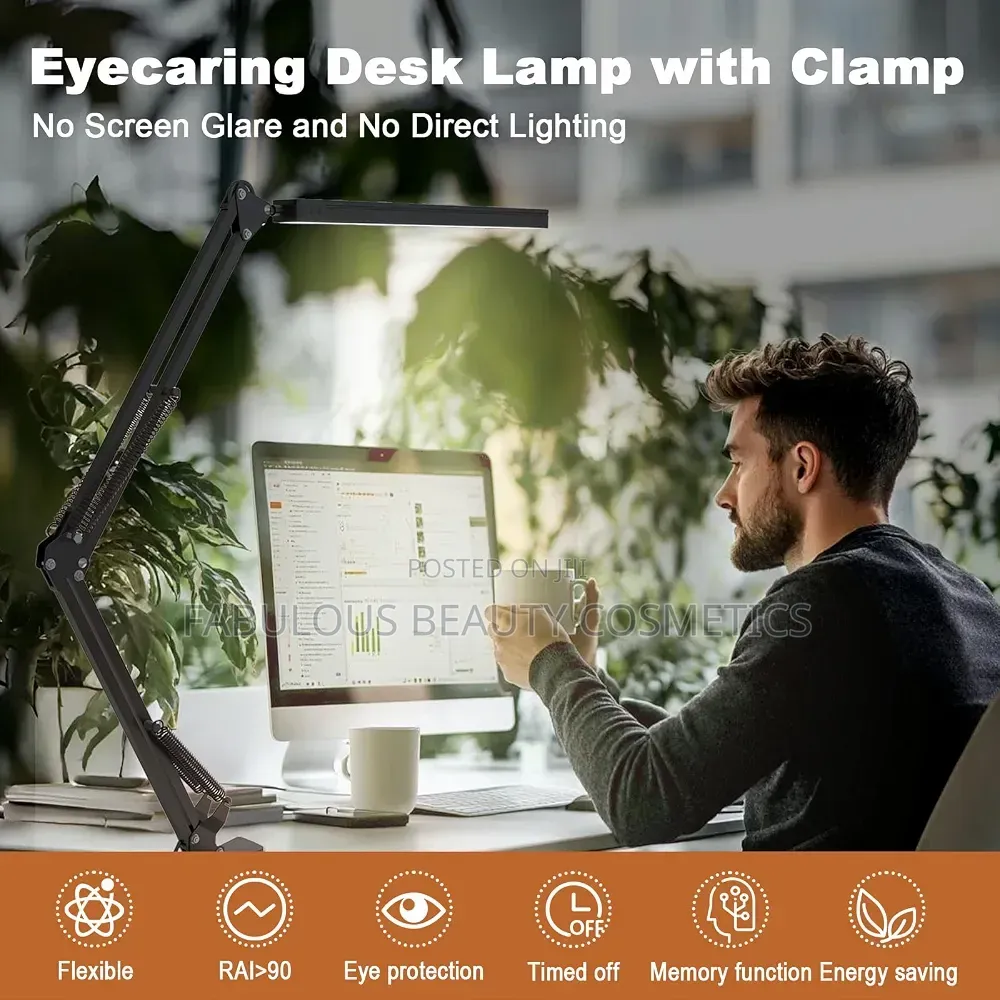 Desk Lamp LED Dimmable With Clamp Attachment