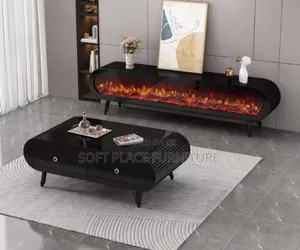 High Classic Luxury TV Console With Center Table