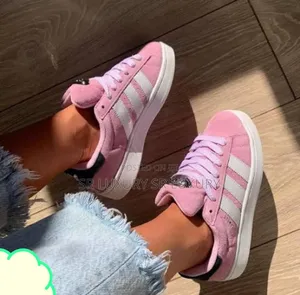 Adidas Campus Pink White Suede Sneakers – Unisex
