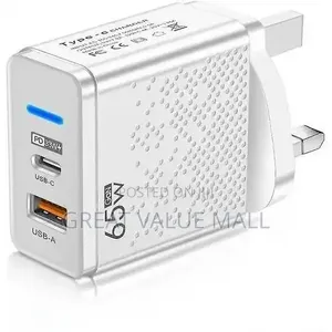 65W Super Fast Charger Type-C Wall Adapter -Tablets Laptops