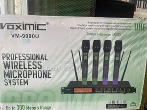 Voximic VM-9090U Professional 4-Channel UHF Wireless Microphone System