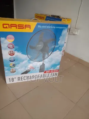 Qasa 18 Inch Rechargeable Fan With Remote LED Light