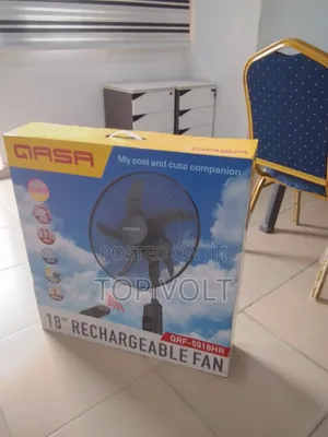 Qasa 18" Rechargeable Standing Fan With USB Port
