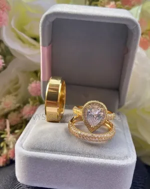 Gold Plated Zircon Wedding Rings