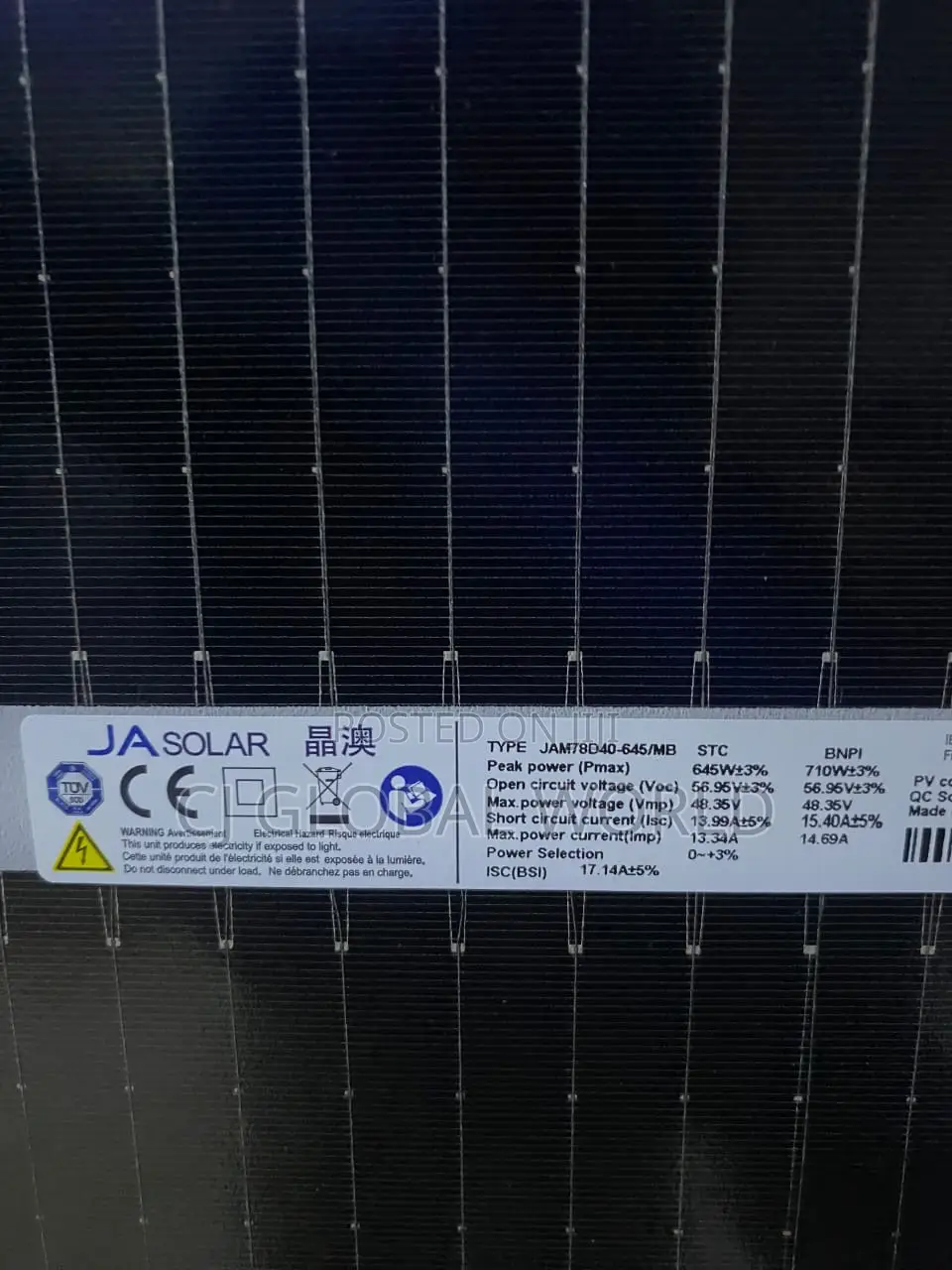 Ja Panel 645w Solar Panel Available