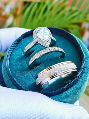 Silver Lovers Couples Wedding Rings Set