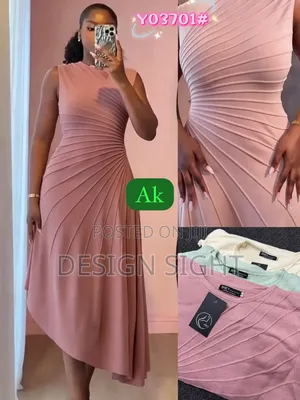 Ruched/Pleated Asymmetrical Midi Dress