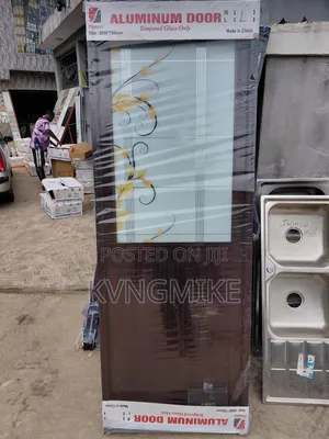 2.5ft Aluminium X Glass Bathroom Door