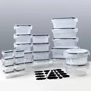24pics Airtight Storage Container With Lebel and Pen