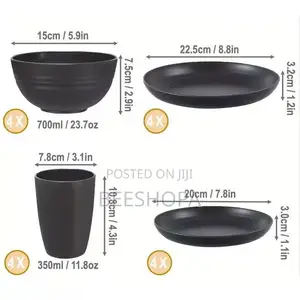 16 Pieces Plastic Dinner Set