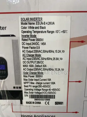 Snok Solar Lnverter 4.2 Kva 24v