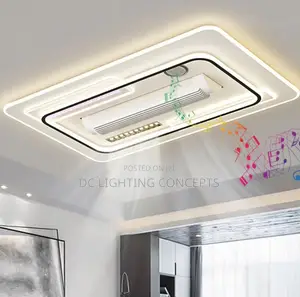 Modern Led Ceiling Fan Chandelier With Remote Control and Music.