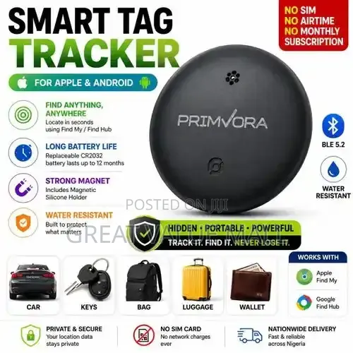 PRIMVORA Smart Tag Tracker for Apple Android
