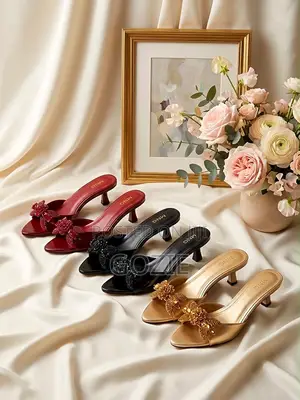 Gorgeous Mango Slippers With Kitten Heels