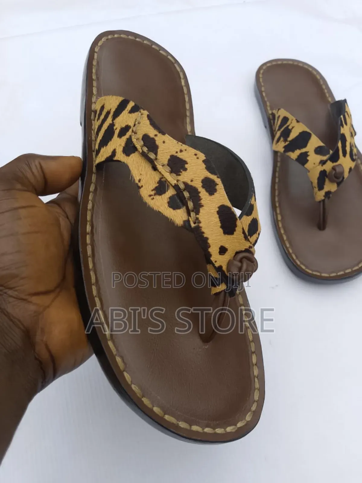 Men's Hand-Made Leather and Skin Slippers/ ABI'S STORE