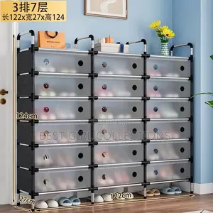 3 Column 7 Steps Dust Proof Shoe Rack