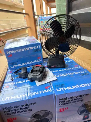 8 Inches Rotating Fan With 2 Lithium Batteries