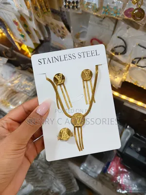 Set Stainless Steel Ear Ring and Bangles