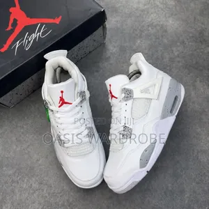 Original Air Jordan 4 White Oreo Sneakers