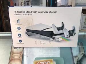 PS5 Slim / Pro Cooling Stand With Controller Charger