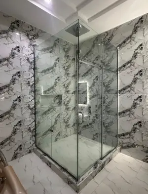Plain Glass Cubicle Toilet / Bathroom Door