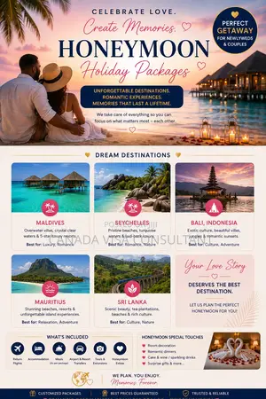 Holiday/Honeymoon Packages Available