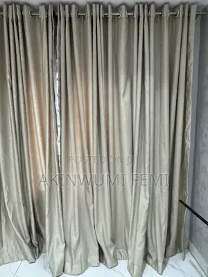 95 Inches Long Gold Curtain