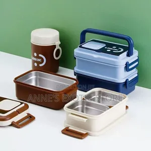 Double-Layer Stainless Steel Bento Lunch Box Set
