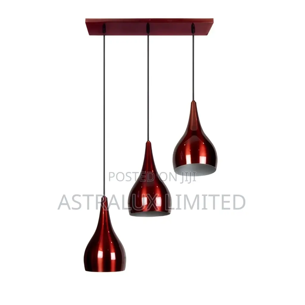 PHILIPS Blithe 3 Head Pendant Wine and Silver