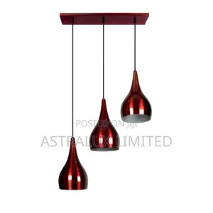 PHILIPS Blithe 3 Head Pendant Wine and Silver