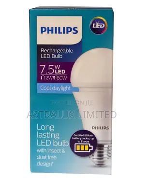 Philips Ledbulb Bb7.5-60w E27 110-240v A67 (Rechargeable Bulb)