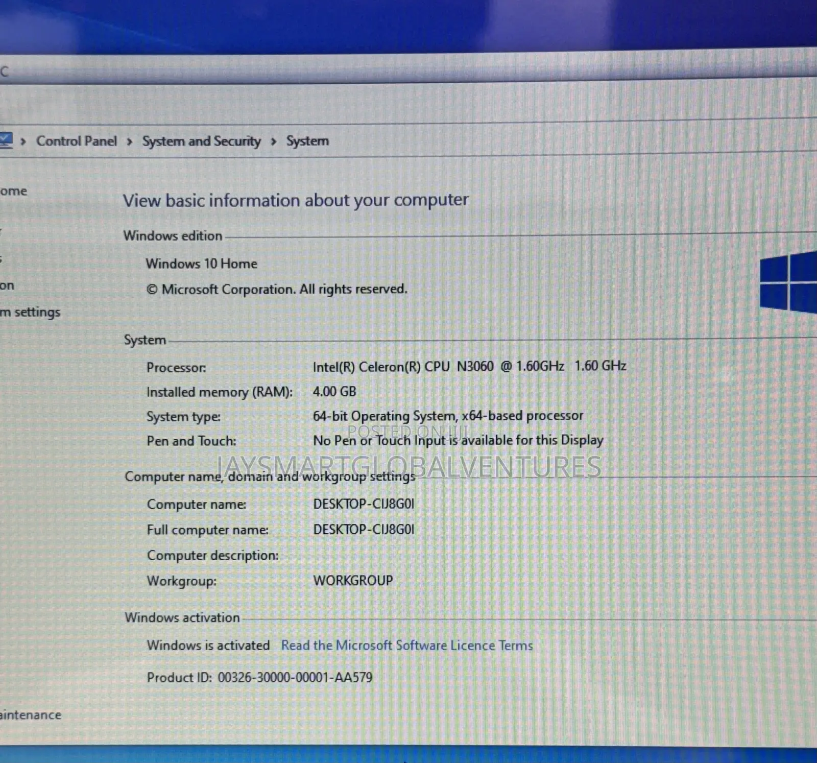 Laptop HP Stream 14 4GB Intel SSD 32GB