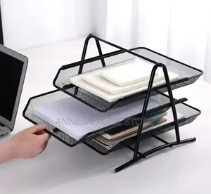 3-Tier Metal Mesh Document Tray Office File Organizer
