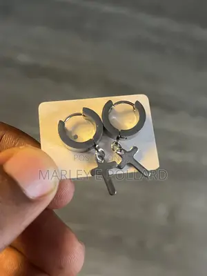 High Quality Steal Cross Y2k Earrings