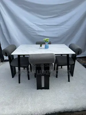 Royal Luxe Dining Set (80 by 160cm) With Four Wooden Leg Chairs