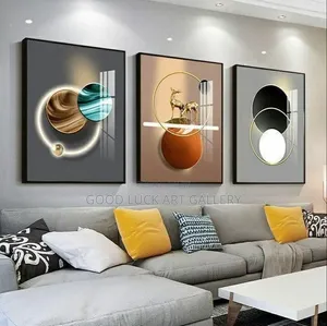 Framed Black Abstract Wall Art