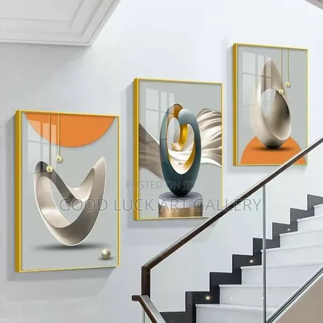 Framed Black Abstract Wall Art