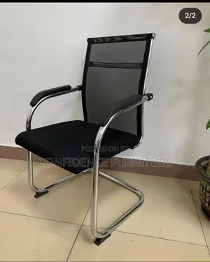 Mesh Back and Fabric Seat With Iron Leg