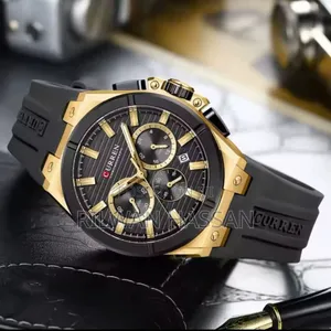 Curren Chronograph Rubber Strap