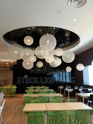 Nordic Rattan Weaving Spherical Chandelier Led Pendant Lights