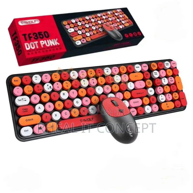 Twolf Tf350 Dot Punk Wireless Keyboard and Mouse