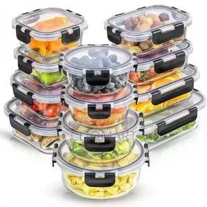 Glass Food Containers - Set of 12 Airtight Oven Microwave Safe