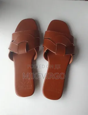 Female Leather Slippers