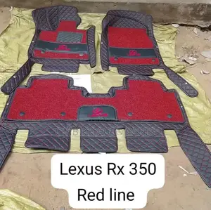 Lexus Rx350 Leather With Rug Floor Mat Black and Red