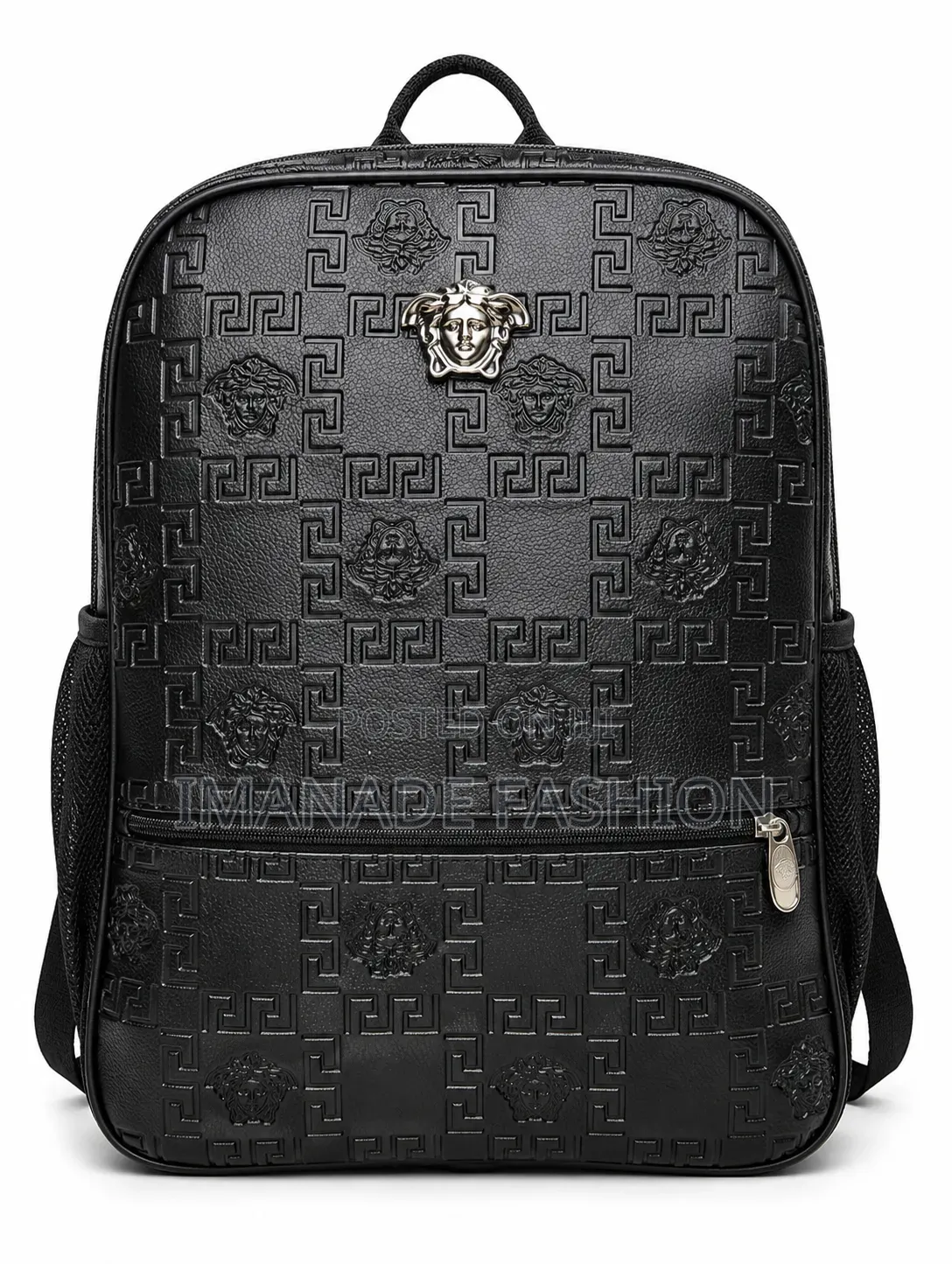 Black Embossed Luxury Backpack – Stylish, Durable Versatile