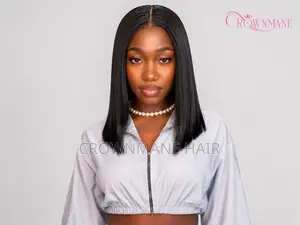 Bone Straight 14-Inch Human Hair Wig – 2x6 Closure, Pay on Delivery
